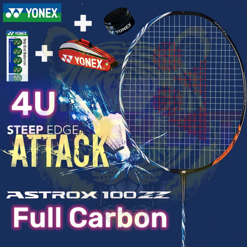 YONEX ASTROX 100ZZ 4-Piece Set Badminton Racket Full Carbon Single 26 ...