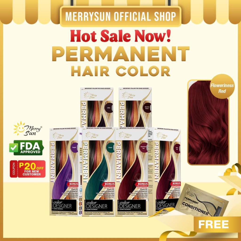 MERRYSUN PERMANENT HAIR COLORS BIG | Shopee Philippines