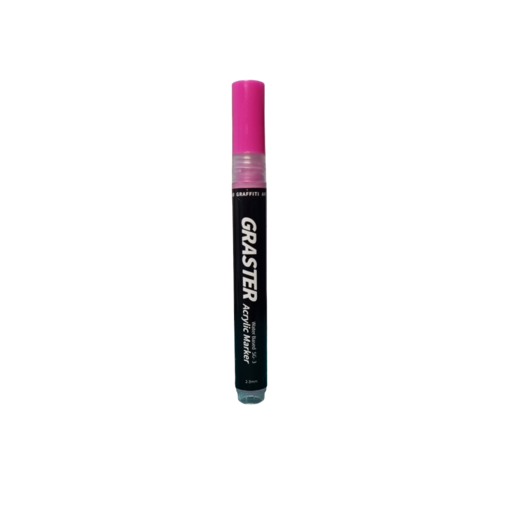 GRASTER 2-3mm Round Tip ACRYLIC MARKER BRIGHT PINK | Shopee Philippines