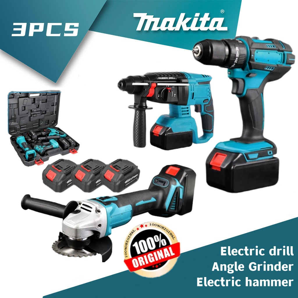 Makita Original Electric Hammer Electric Drill Angle Grinder 3 in 1