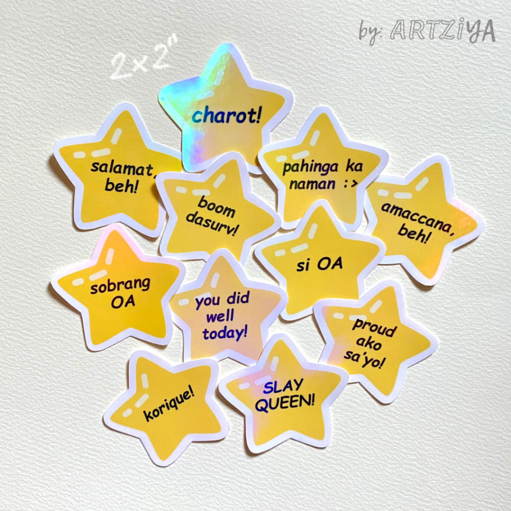 Star Award Statement/Phrases | Holographic Laminated - Vinyl Waterproof ...