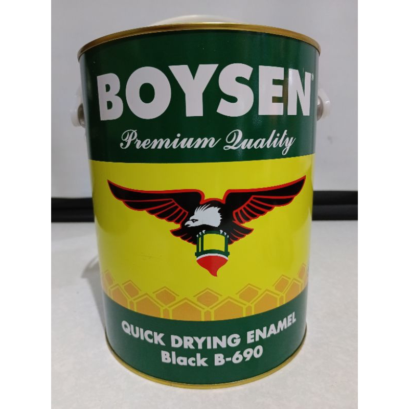 BOYSEN B-690 BLACK Quick Drying Enamel (4L) & (1L) | Shopee Philippines