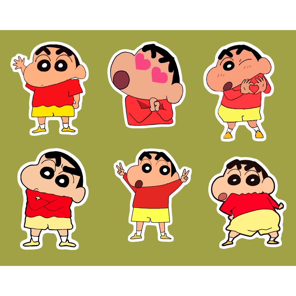 Shin Chan Stickers Glossy Sticker Minimum Of 3 Any | Shopee Philippines