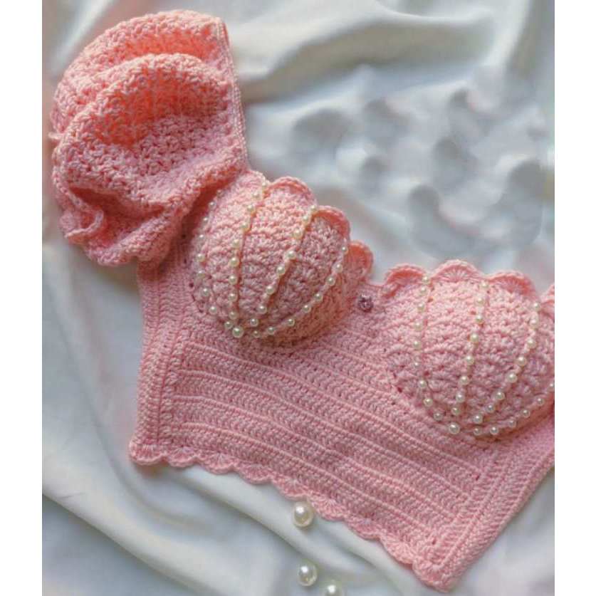 Mermaid Bralette: Crochet pattern