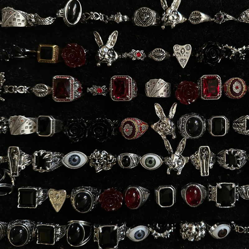 gothic vintage punk metallic rings | Shopee Philippines