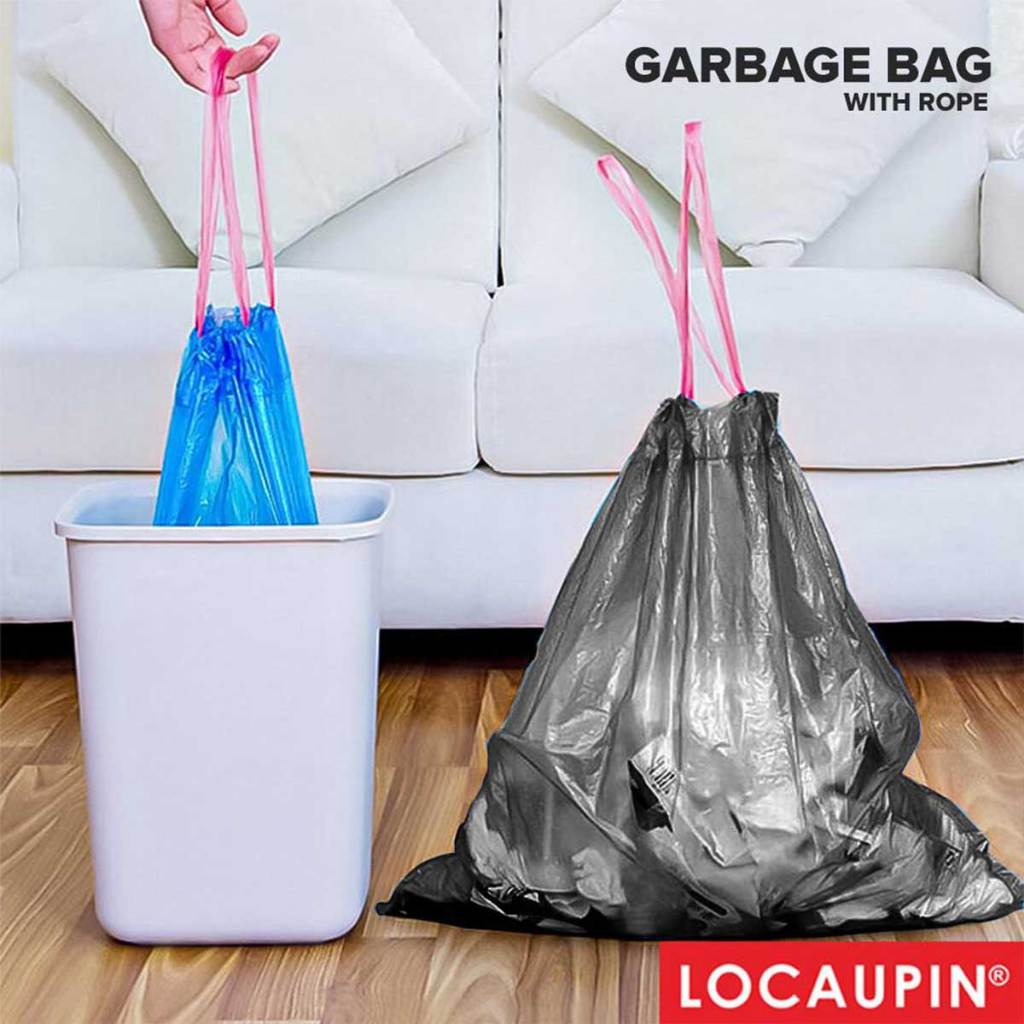 LOCAUPIN 60*65 Plastic Drawstring Trash Bag with Holder Recycling