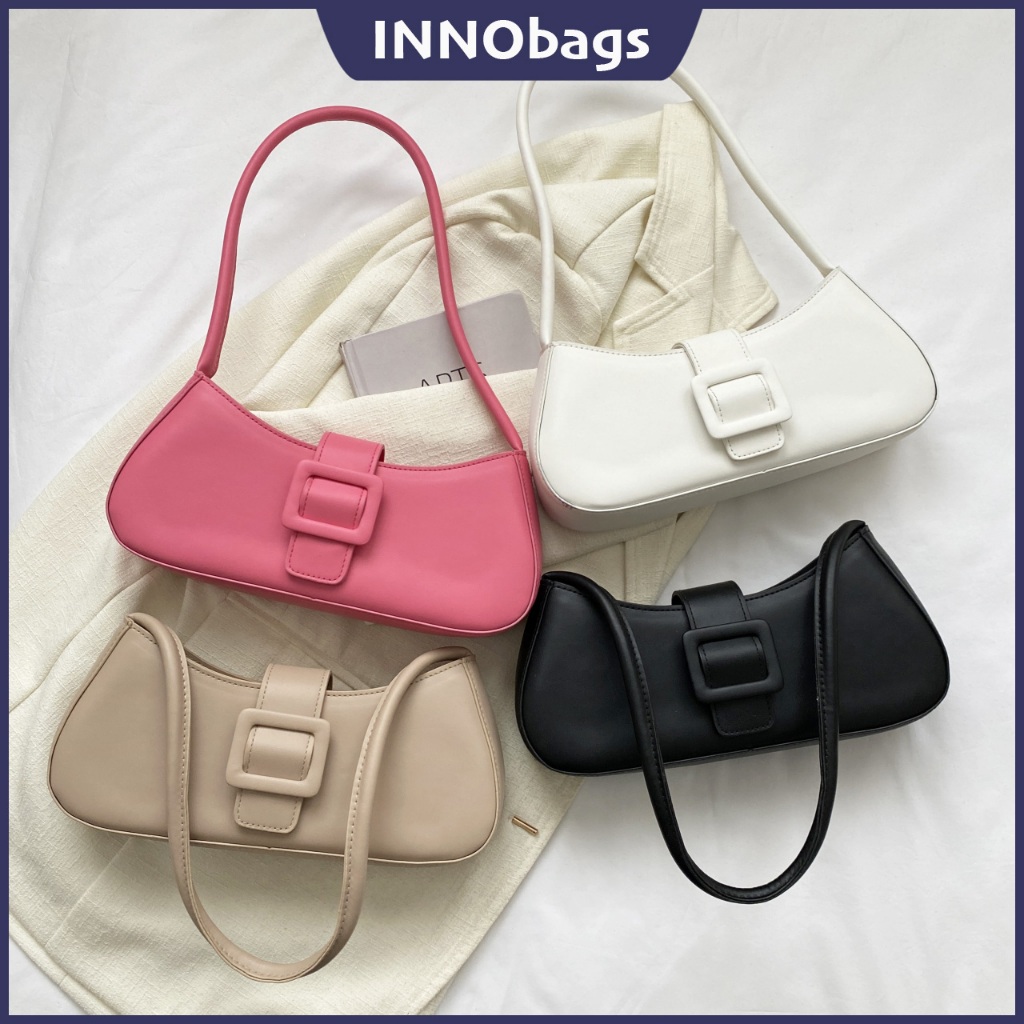 InnoBag Shoulder Bag Leather Bag for Woman Underarm Bag Korean Simple With  freebie S3211