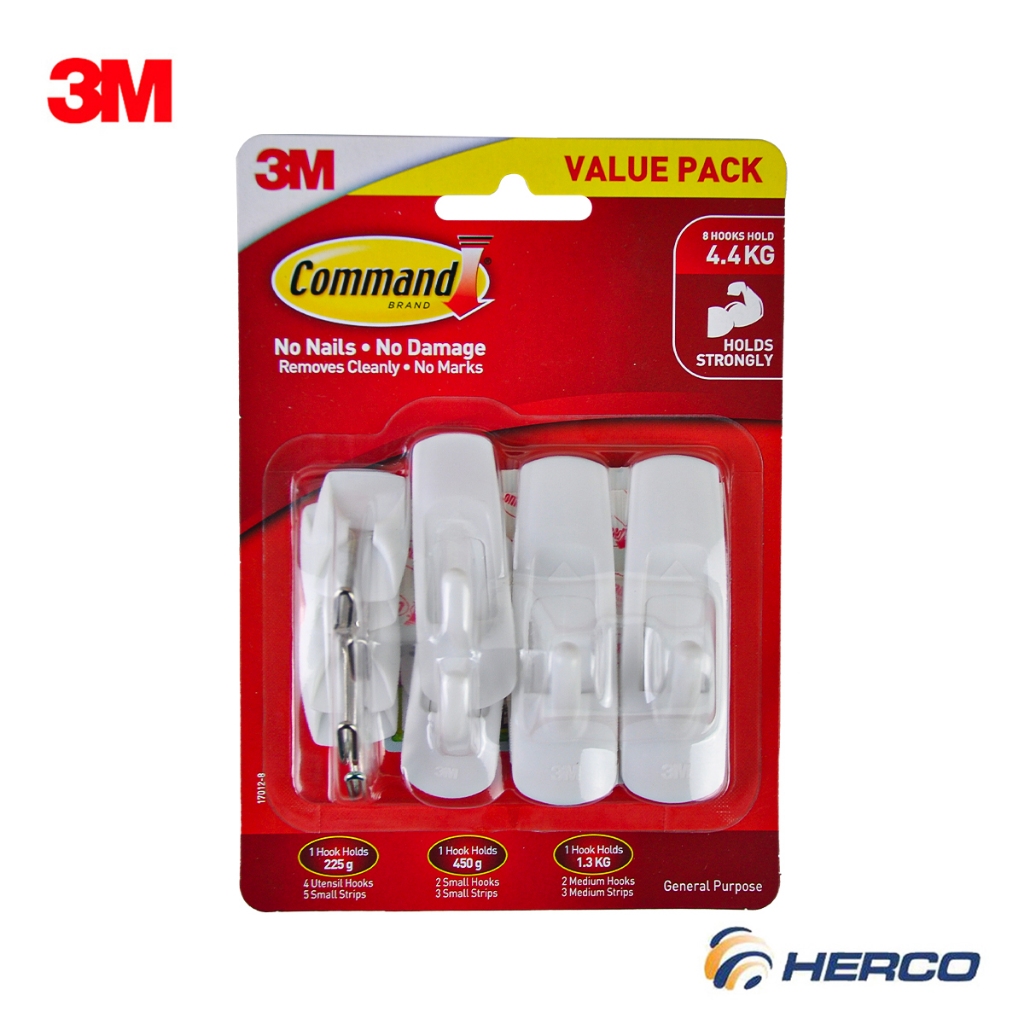 3M Command 17012-8VP General Purpose Mixed Hook 8pcs | Shopee Philippines