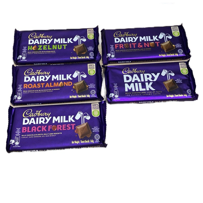 Cadbury DAIRY MILK CHOCOLATES 160g (5 PACKS) | Shopee Philippines