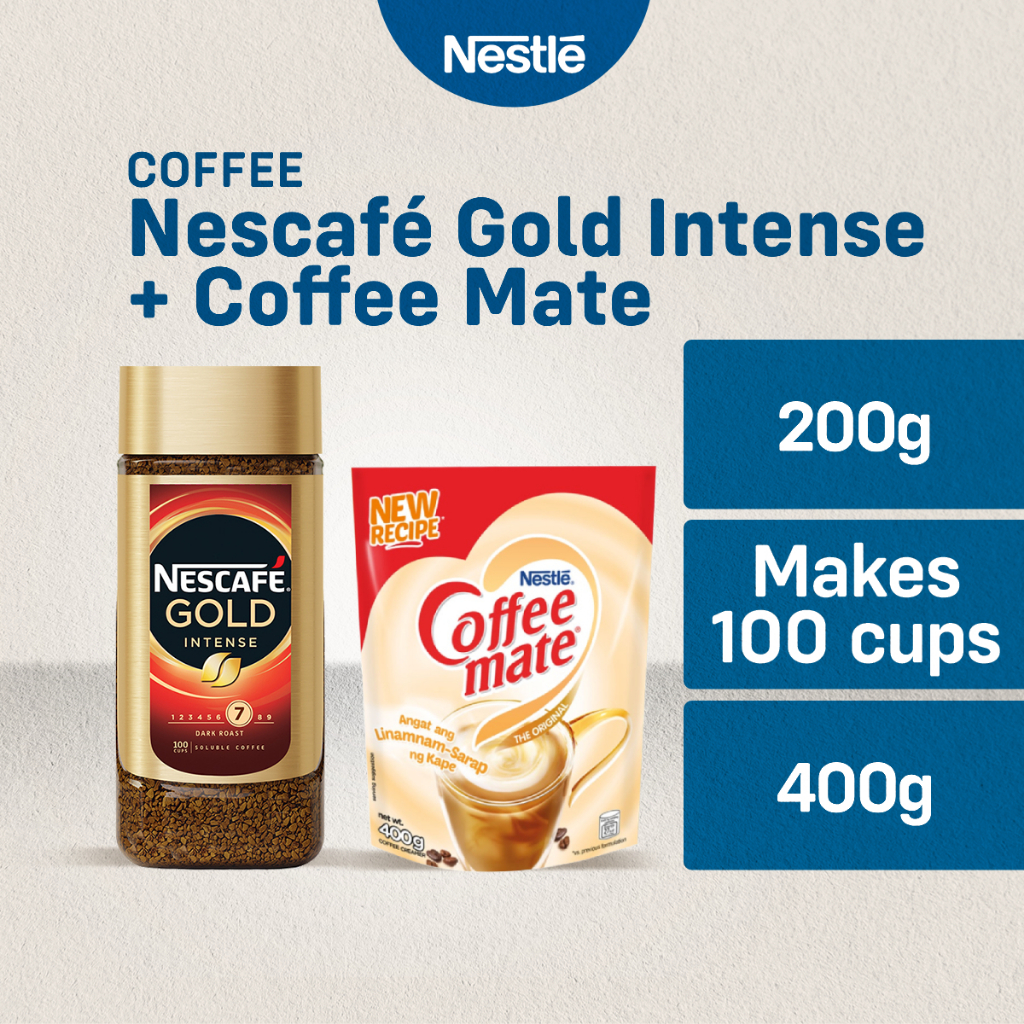Nescafe Gold Intense Coffee 200g + Coffee Mate Coffee Creamer 400g