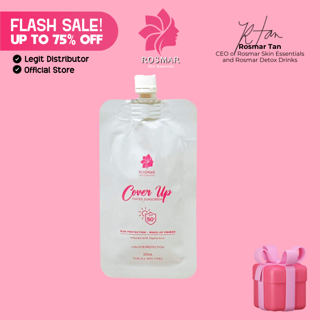 Original and Effective Rosmar Tinted Sunscreen Cover Up SPF50 20ml Shopee Philippines