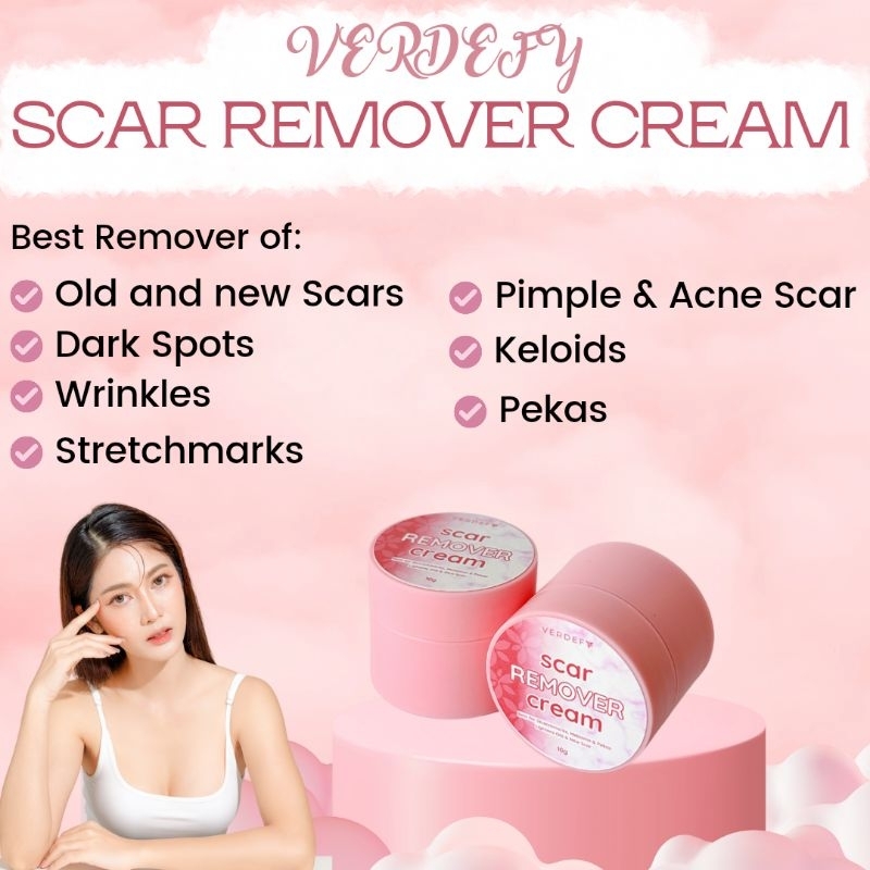 10g Verdefy Scar Remover, Brightening Cream.(Pekas, Keloid, Wrinkles
