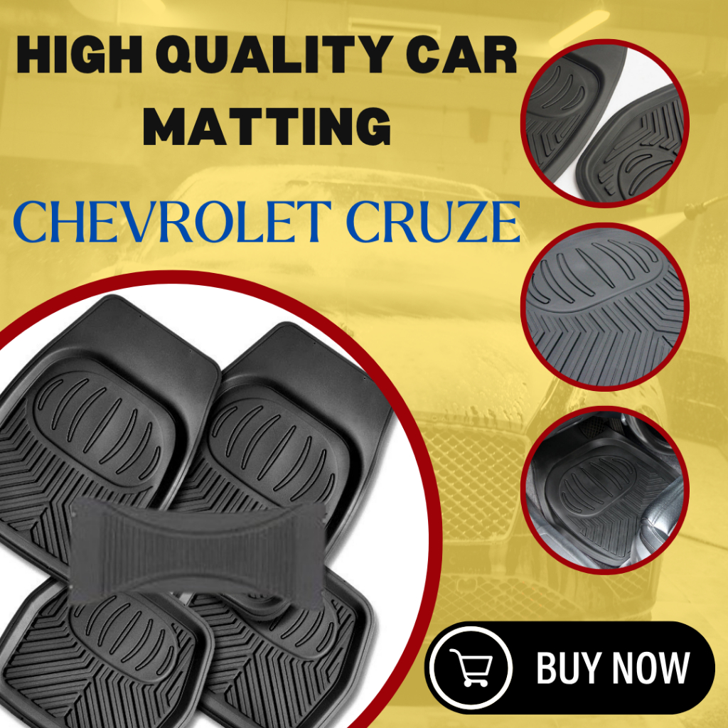 thumbnail image 2 of BDK Heavy Duty All-Weather Rubber Floor Mats – 4-Piece Set, Black, Fits Chevrolet Cruze 2 of 3