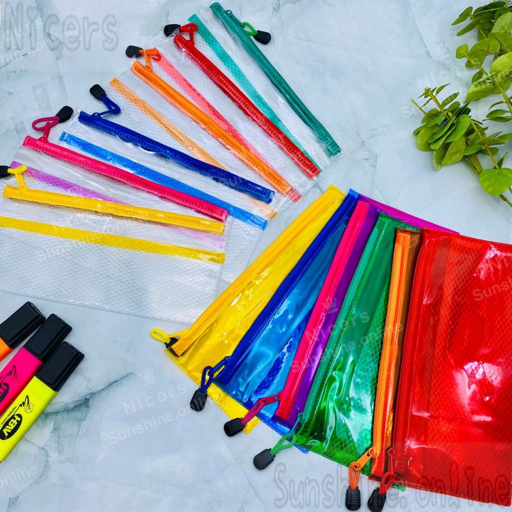 Double Layer office school zipper pouch pencil case holder pouch