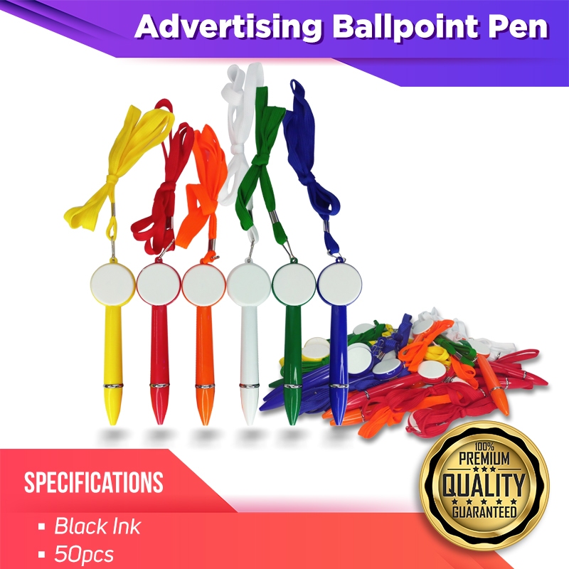 ( 50pcs ) Hung Rope Avertising Ballpoint Pen | Shopee Philippines