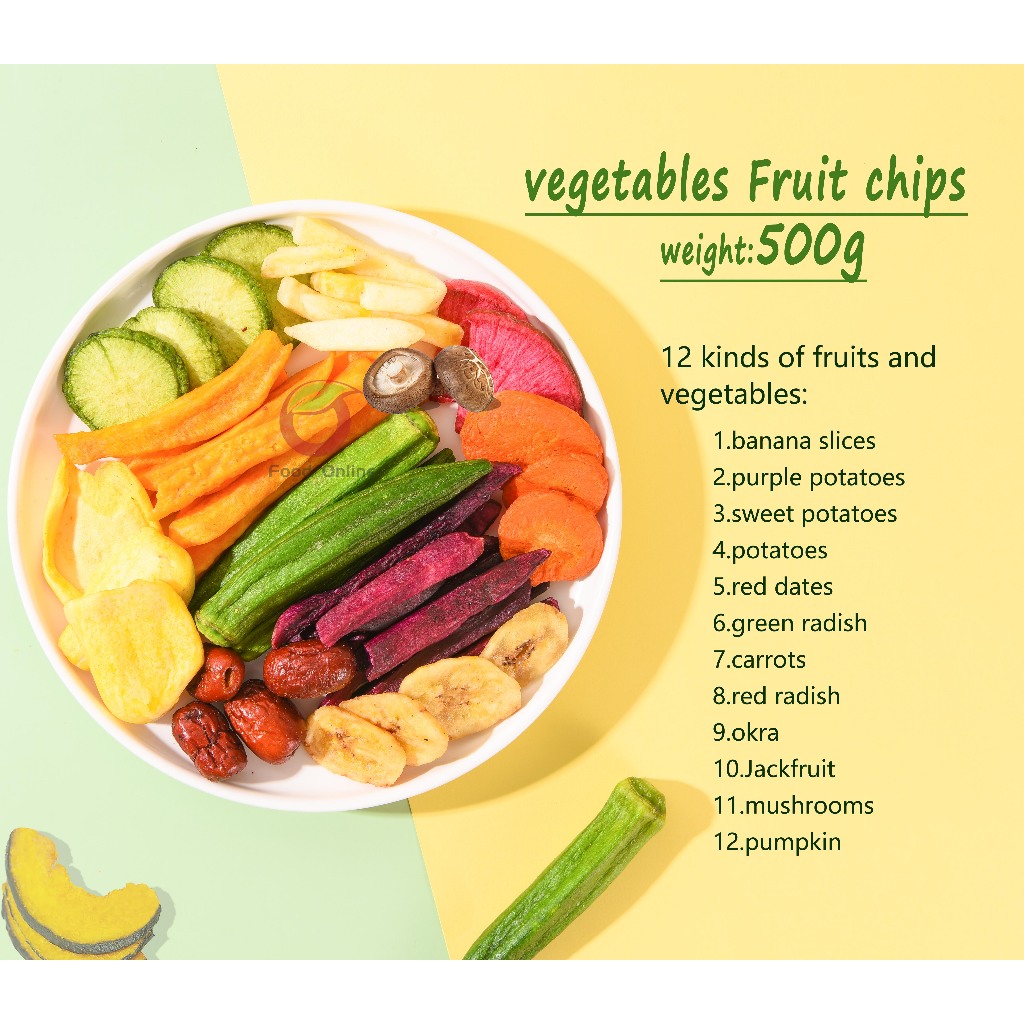 Mixed veggie chips and Fruit vegetable chips 500g Shopee Philippines