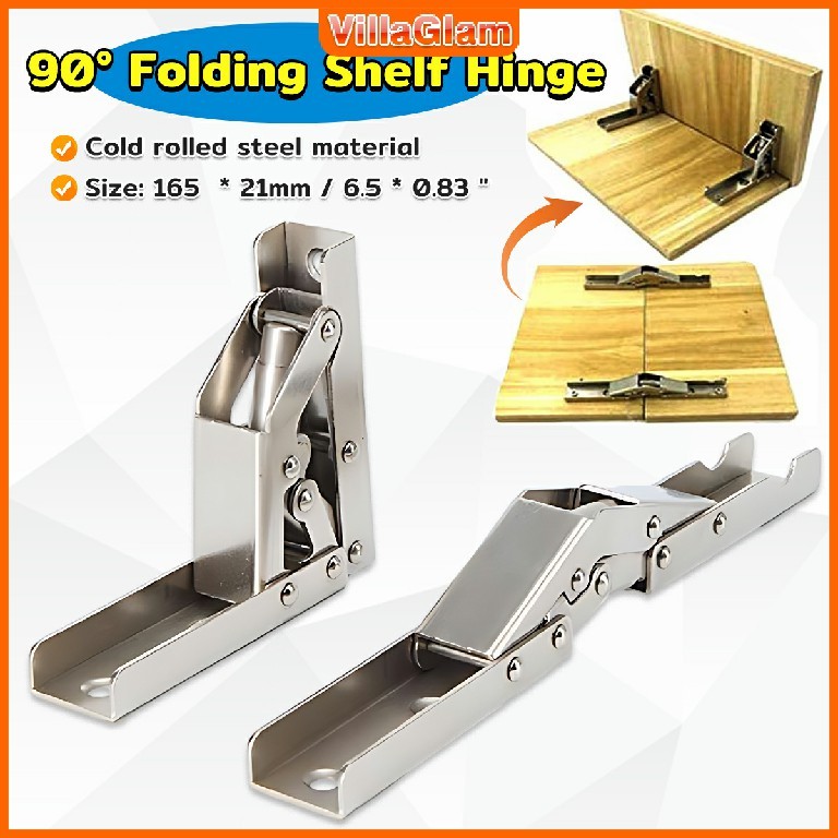 VG Shelf Hinge 90 Degree Cold Rolled Steel Folding Table Bracket Hidden ...