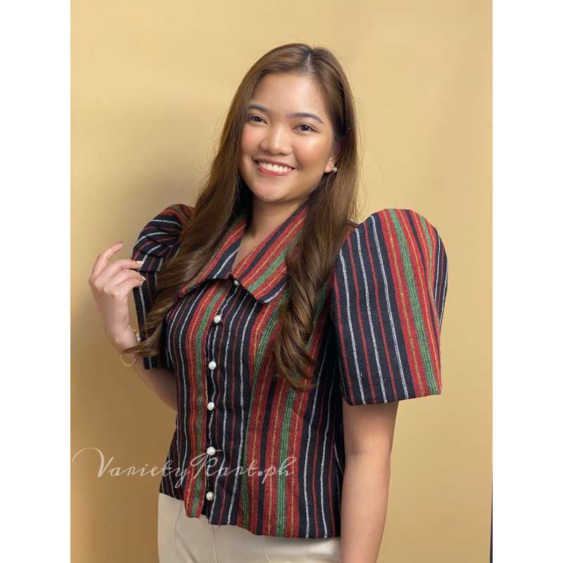 Sports Collar Modern Ethnic Filipiniana Igorot Inspired Fabric | Shopee ...