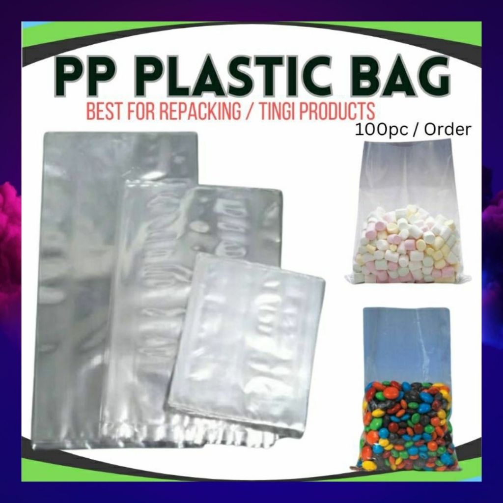 PP Plastic Bag for Product Repacking Plastic Pouch 100pcs PURITY BLUE ...