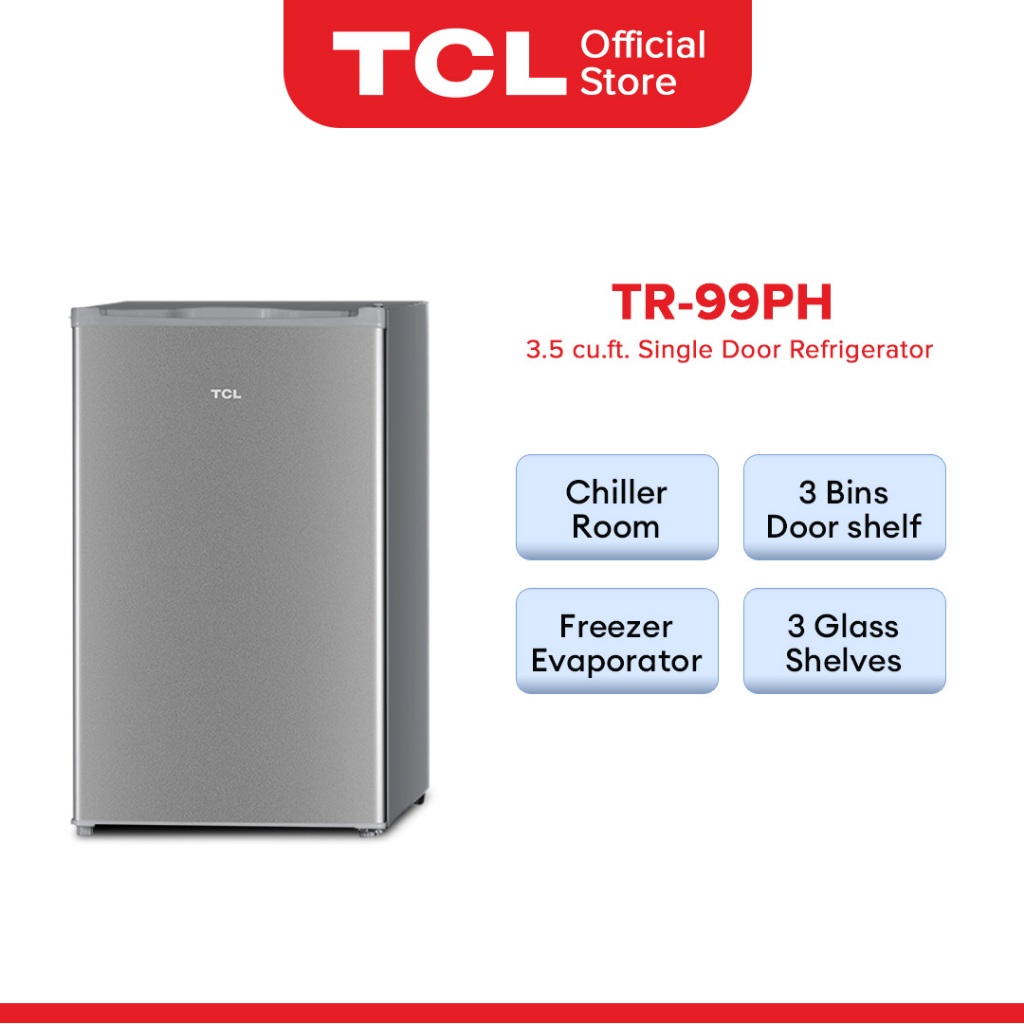 Tcl Cu Ft Single Door Refrigerator Tr Ph Ref Shopee Philippines