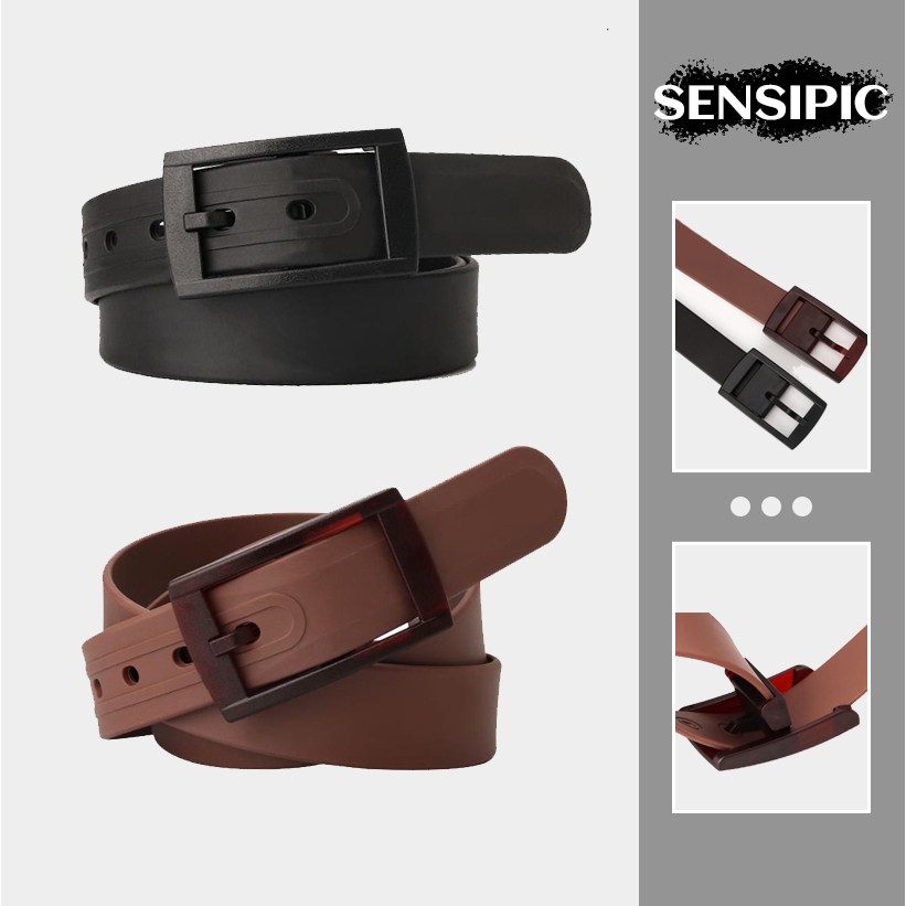 SENSIPIC#Silicone material belt for men metal-free safety design fashion  belt Leather belt - Main Image
