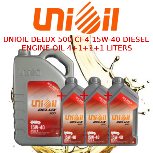 Unioil Delux 500 CI-4 15W-40 Diesel Engine Oil 7 LITERS | Shopee ...