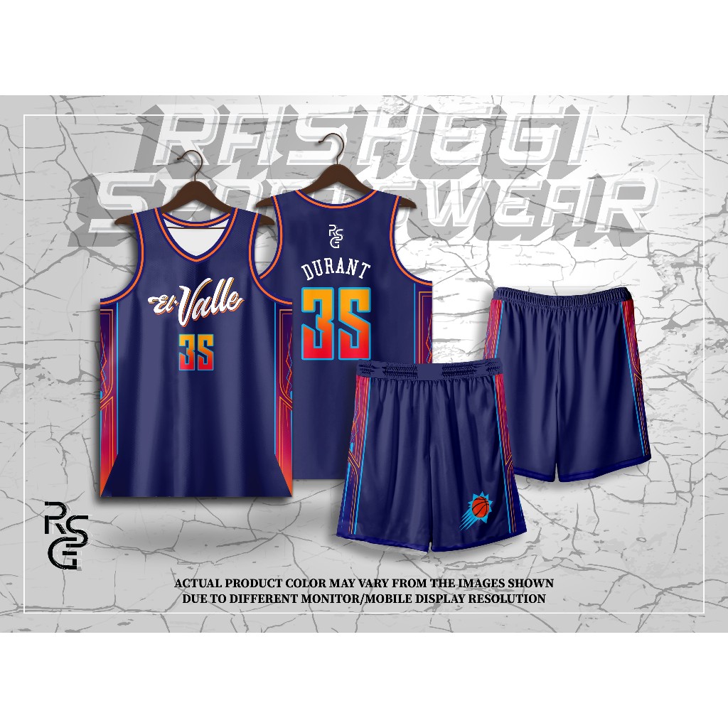 2024 RSG Customized Jersey Full Sublimation Phoenix Suns El Valle Dark ...