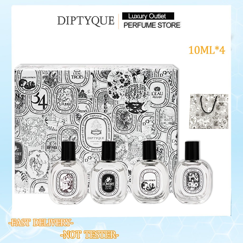 Diptyque Sample Perfume Set Mini Perfume 4 in 1 Gift Box Long Lasting