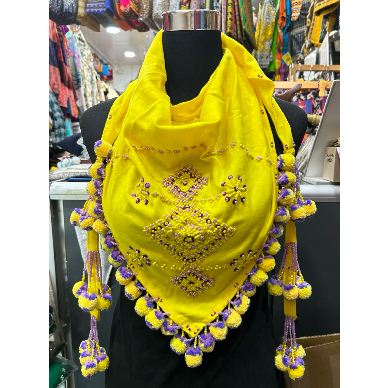 TANGKULO SCARF / Beaded Necklace / Handweave Yakan / Davao Traditional