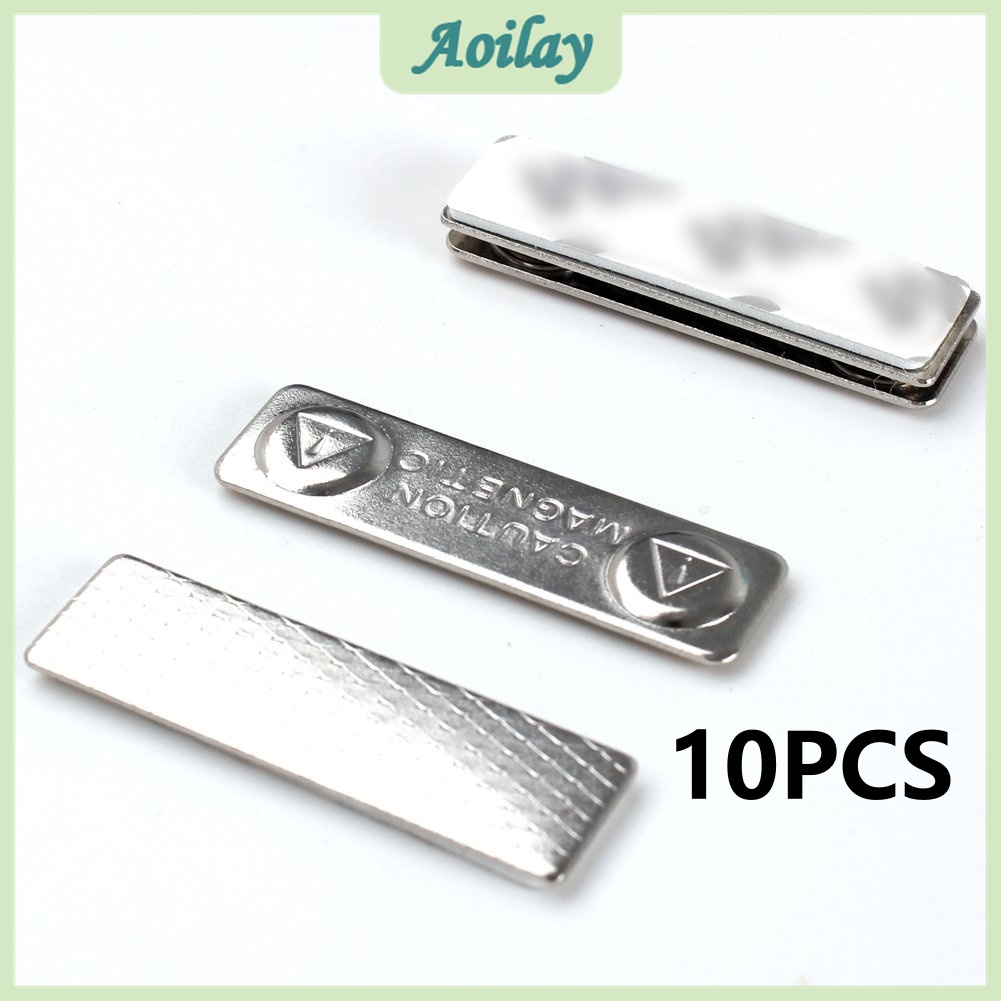 10pcs Blank Magnetic Nameplate Strong Magnetic Name Badge Metal Name ...