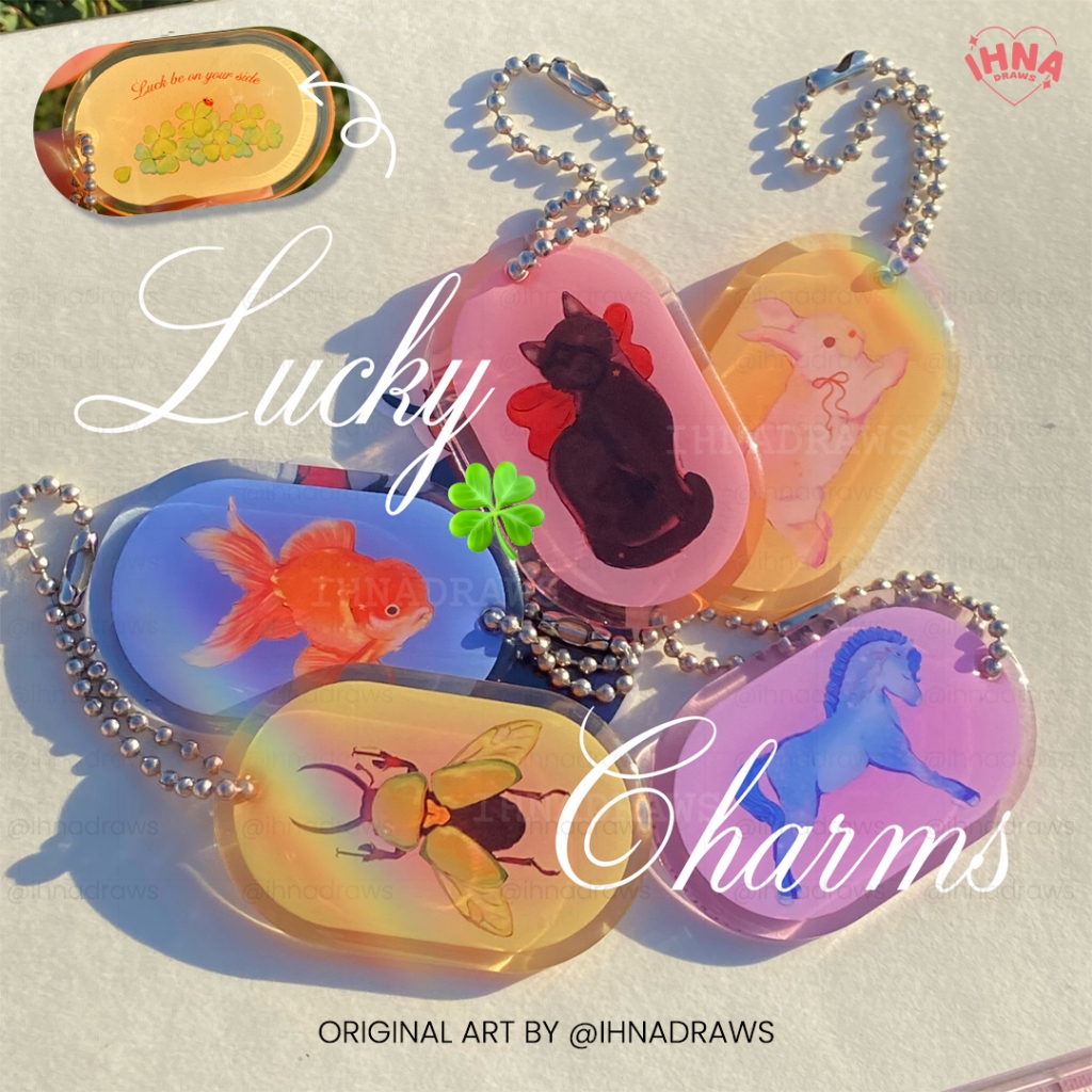 Lucky Charms Keychains by Ihnadraws (Tags aesthetic cute pinterest cottagecore phone bag charm