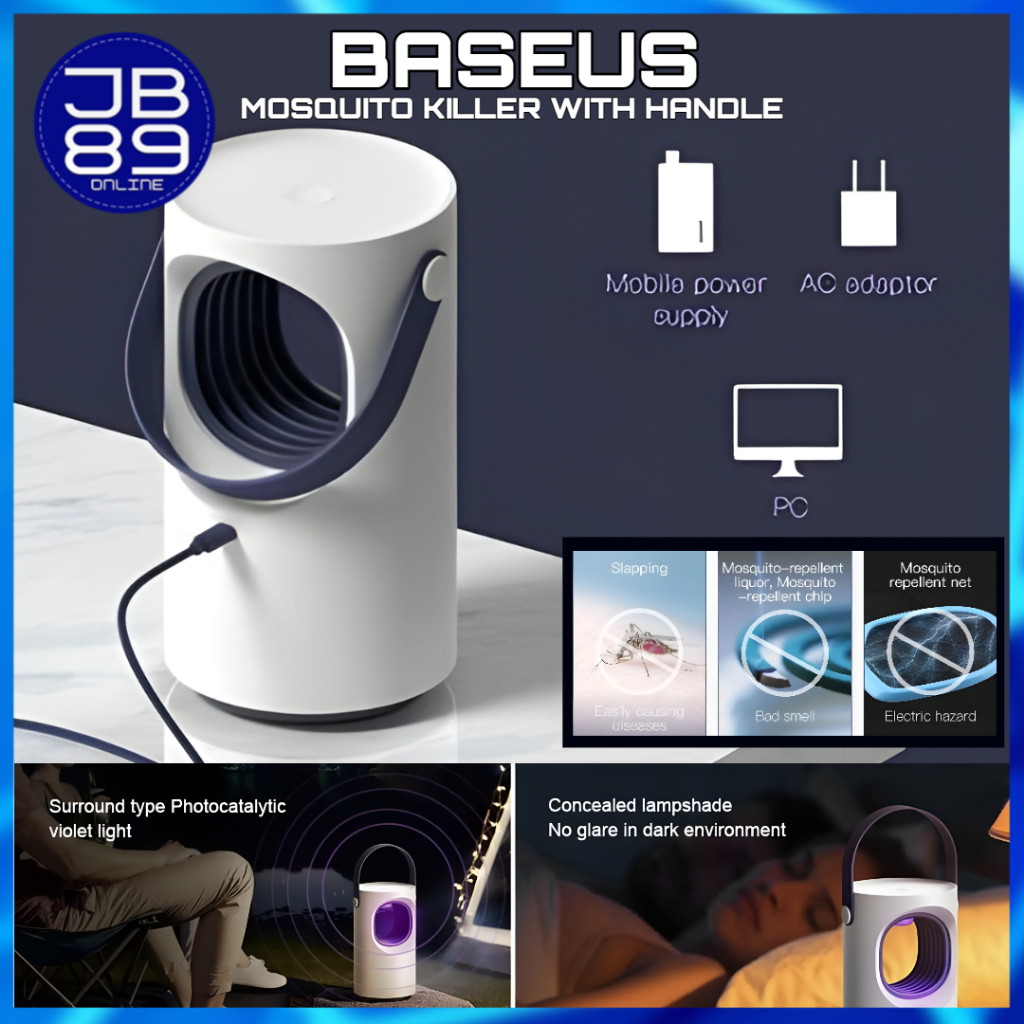 JB89 - BASEUS MOSQUITO KILLER WITH HANDLE LED Extermination Device New ...