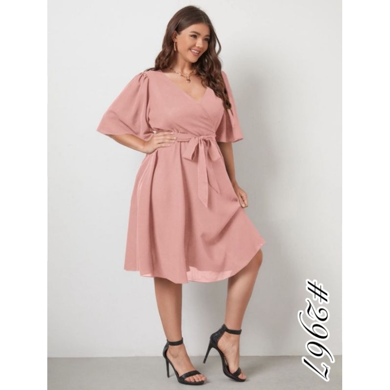Korean Plain Dress V Neck Dress Party Cocktail Beach Dress #2967 | Shopee  Philippines