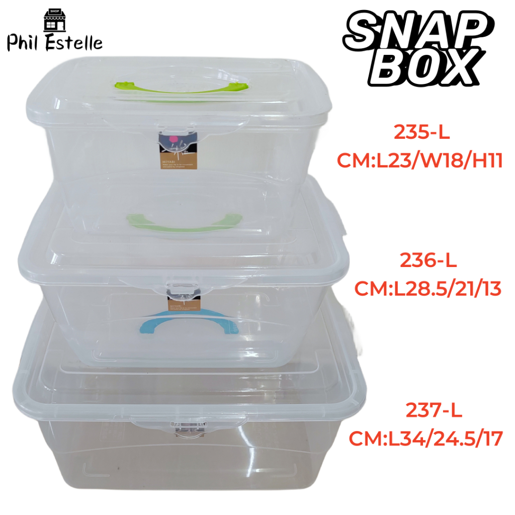 Uniglobal Snap Box With Handle (Random Handle Color) | Shopee Philippines