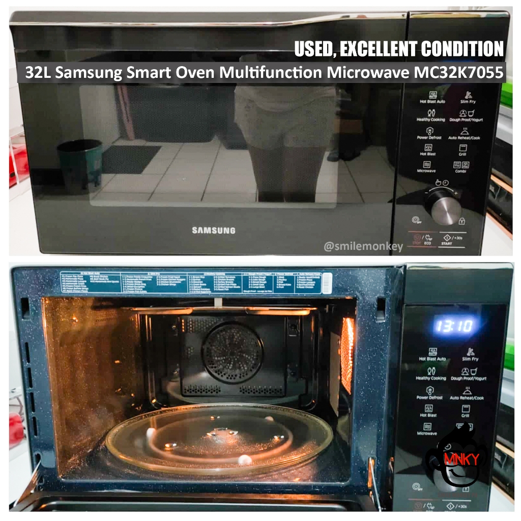 Samsung mc35r8088lc 35 liters deals smart microwave oven