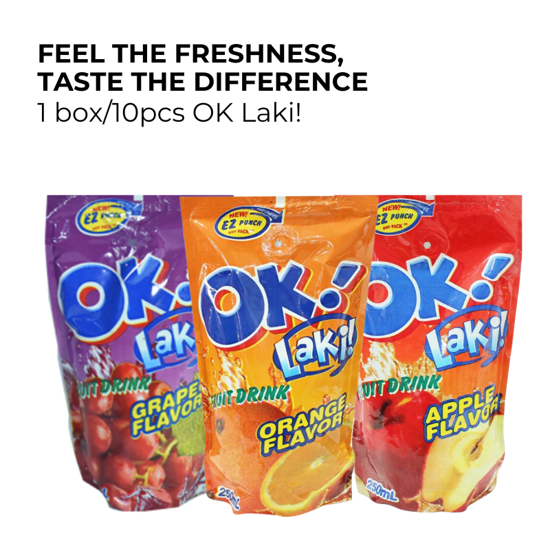 Ok Laki Fruit Drink Apple Orange and Grapes (250ml) | Shopee Philippines