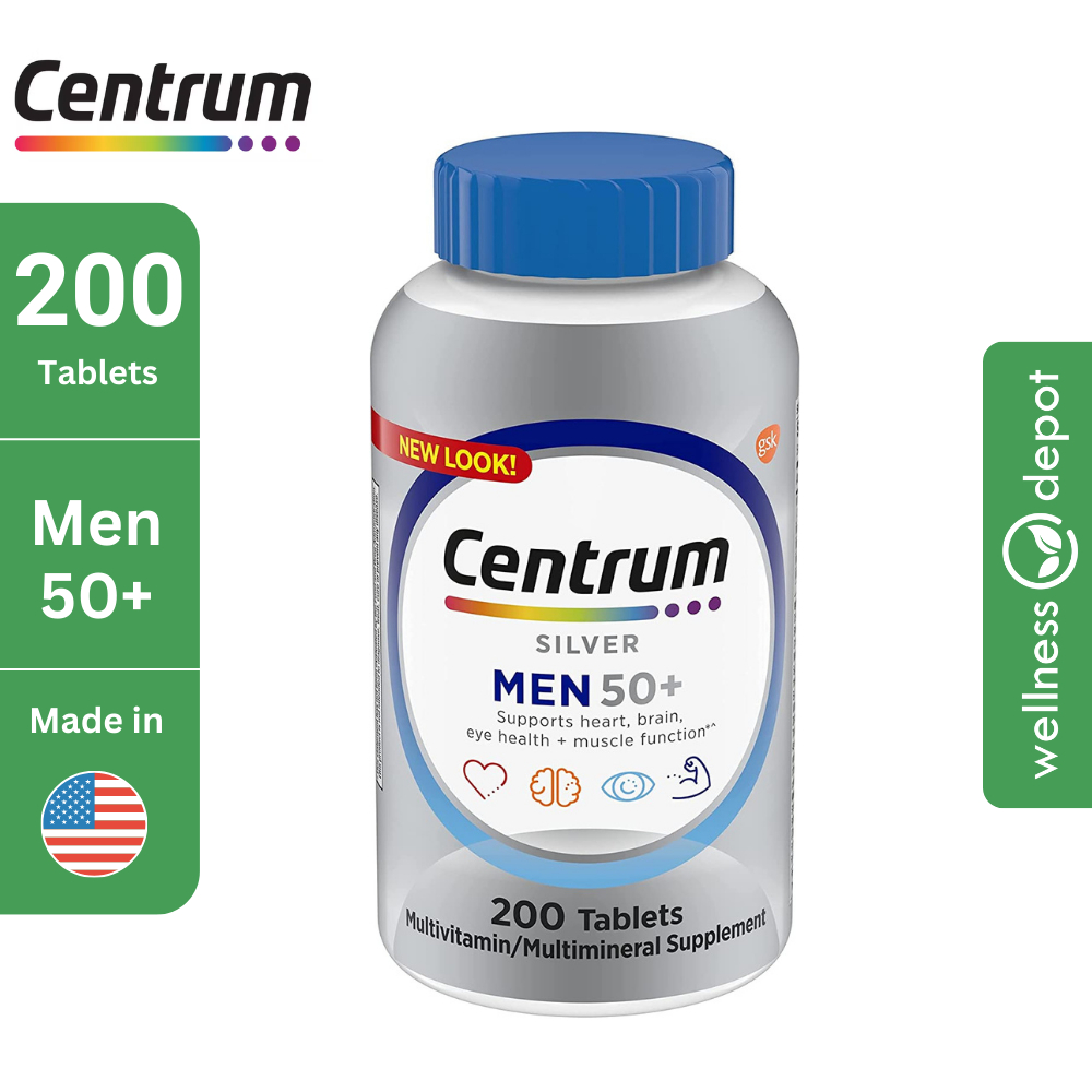 Centrum Silver Multivitamin / Multimineral Supplement Tablet, For Men ...