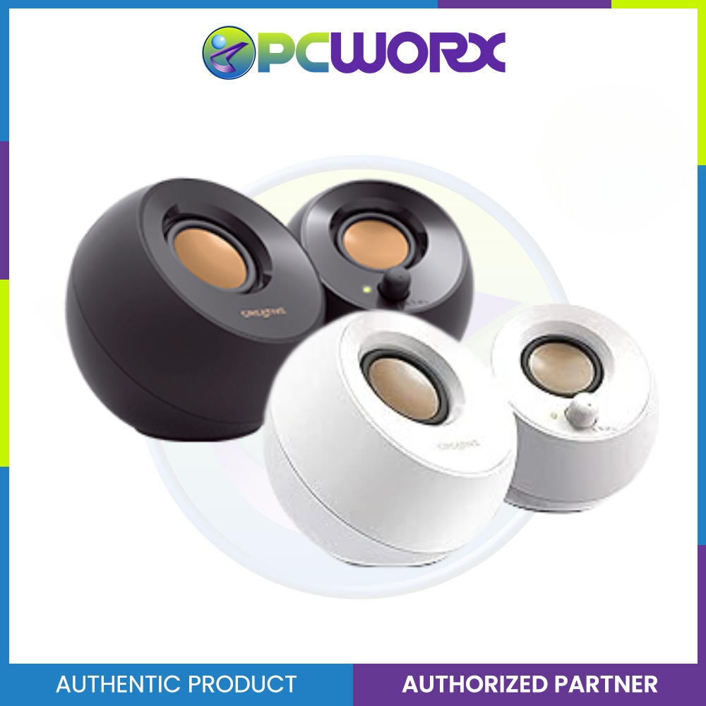 Creative MF1680 Speaker Pebble Plus WW-R BLACK / WHITE | Modern 2.0 USB ...