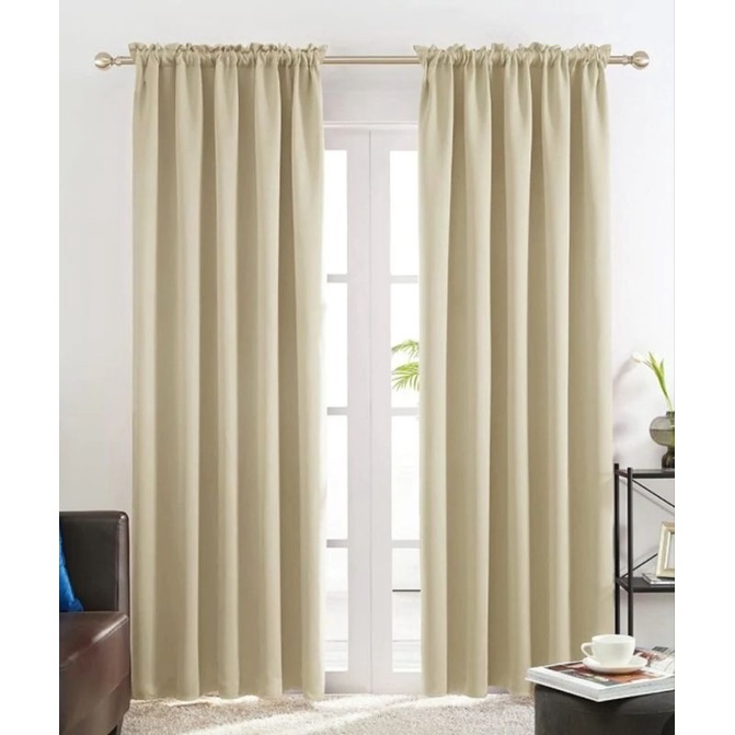 US KATRINA NON RING CURTAINS (Suksukan) /WINDOW 6ft/DOOR CURTAIN 7ft ...