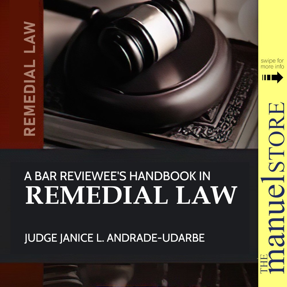 Andrade Udarbe (2024) Remedial Law Reviewer - Bar Reviewee's Handbook ...