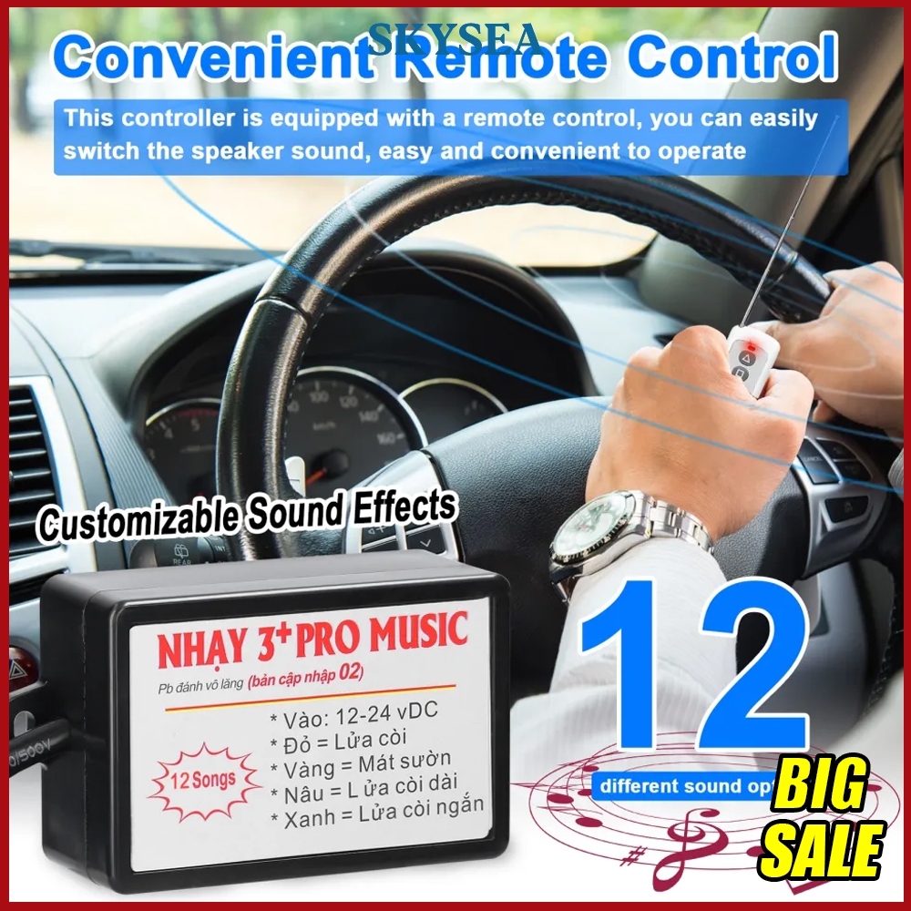 Mitsuba Pro Horn Controller 12-Sound Car Horn Kit Musical
