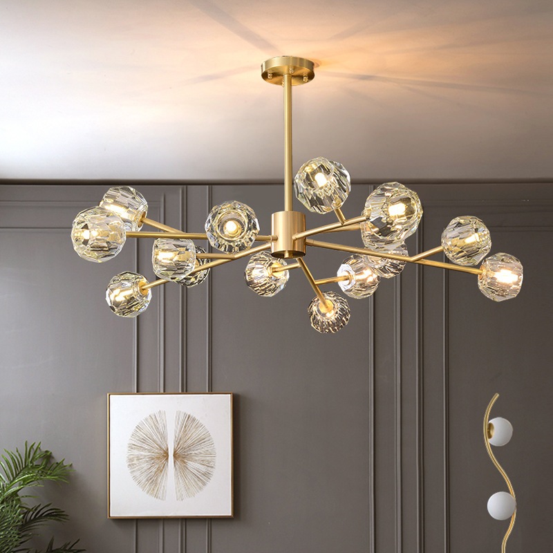 Crystal Chandelier Ceiling Lights Modern Design Tri Color for Living ...