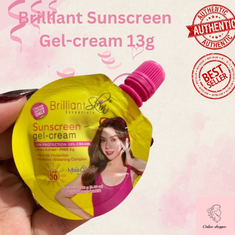 Brilliant Sunscreen Gel-Cream Sachet | 13g | Shopee Philippines