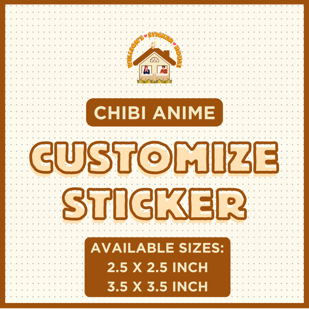 Chibi Anime Customize Sticker Vinyl Waterproof Sticker | Shopee Philippines