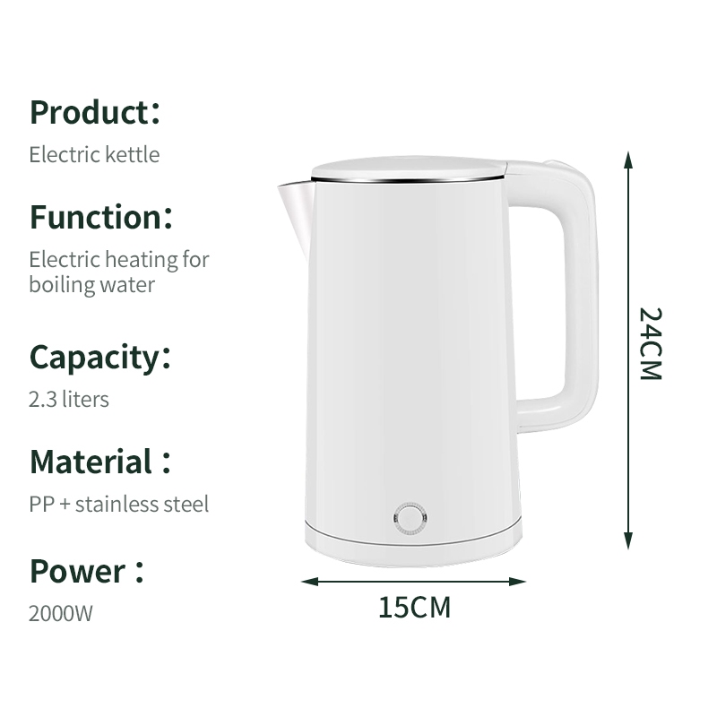 2.3L Stainless Steel Electric Kettle Heater Fast Heating Heater Kettle