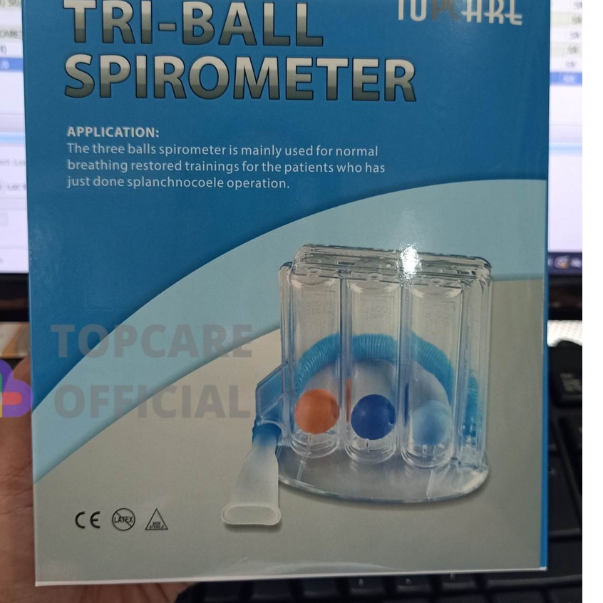 3-Ball Respiratory Exerciser Incentive Spirometer Triball 1200ml ...