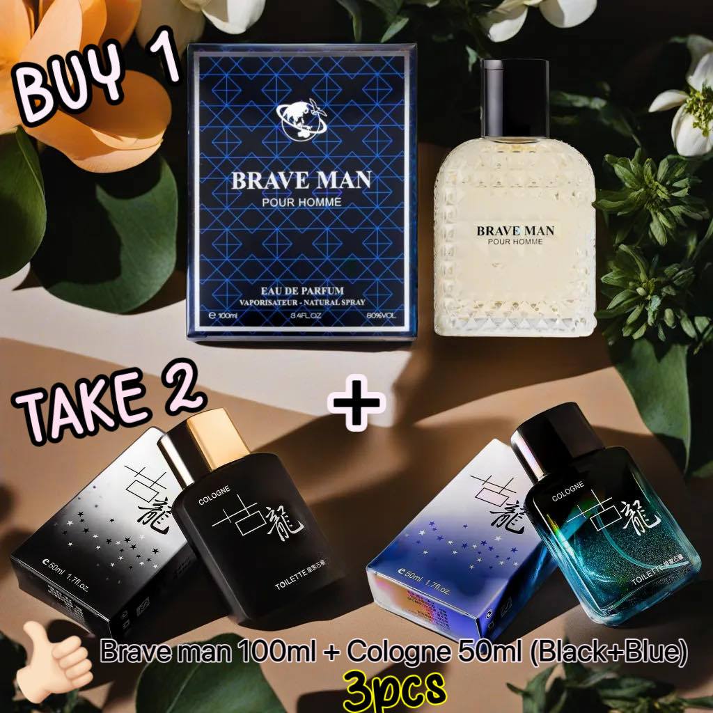 『BUY 1 TAKE 2』Brave Man 100ML Pour Homme Charming Cologne Perfume For ...