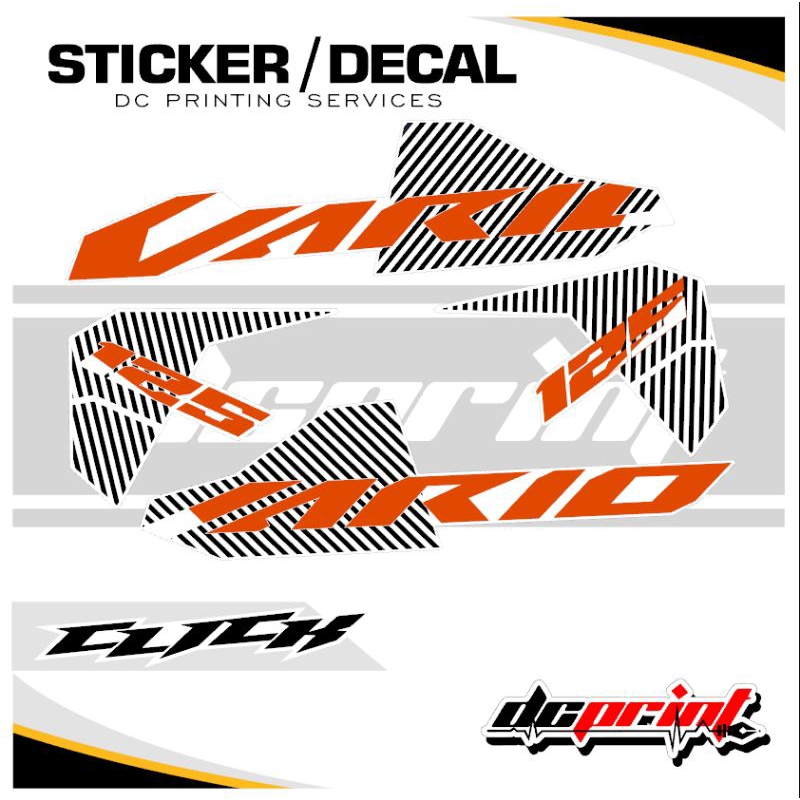 Click V3 Vario TRANSPARENT sticker Decal | Shopee Philippines