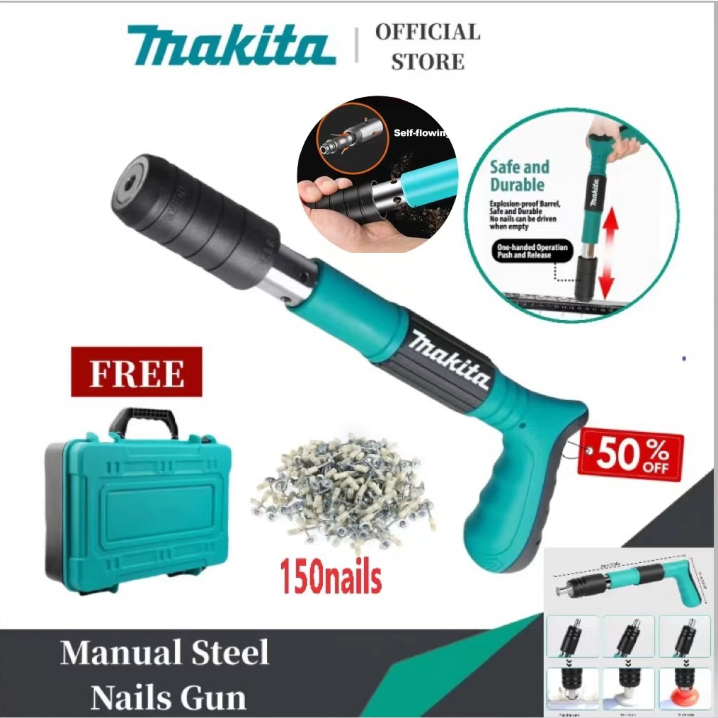 MAKITA Cordless Manual Steel Nail Gun Rivet Gun Tool Nail Punch Gun Concrete Wall Fastening