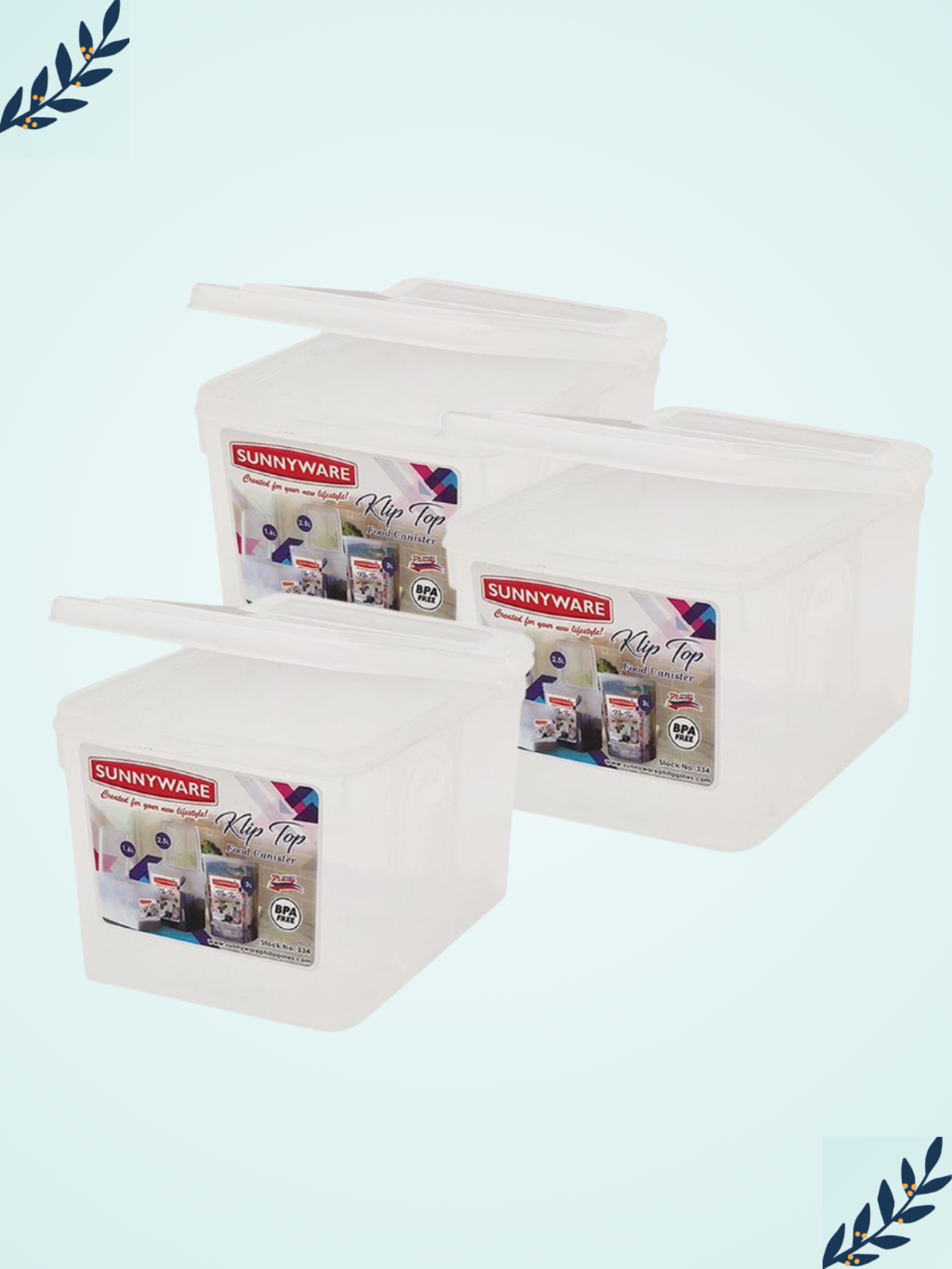 Happy Plastic Bundle #34 KLIPTOP FOOD CONTAINER CANISTER (3pcs ...